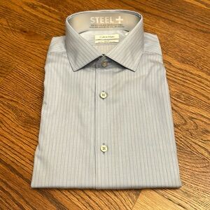 NWT Calvin Klein Steel Button Down Shirt; 17 36/37